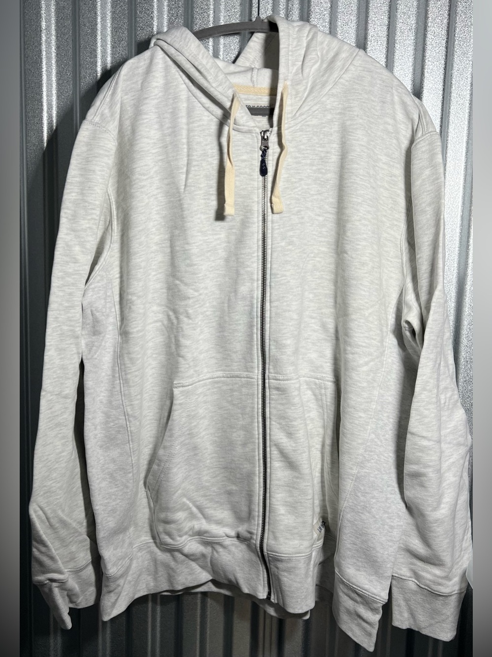 Life Is Good Men's Light Gray Zip-Up Hoodie 2X NWT